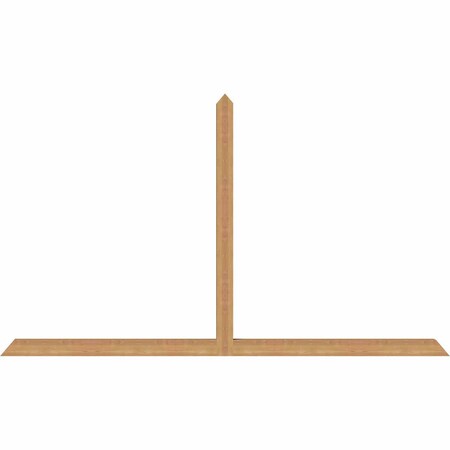 Ekena Millwork Portland Timber Gable Bracket, Western Red Cedar, 96"W x 56"H x 3 1/2"D x 3 1/2"F, 14/12 Pitch GBW096X56X0404POR00SWR